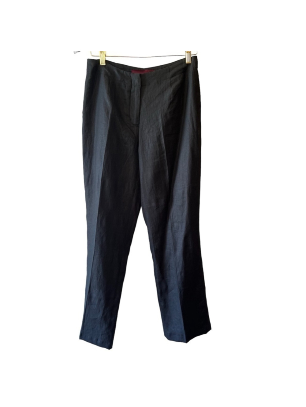 Merona Woman’s 100% Linen Mid Rise Pants Black Size 6